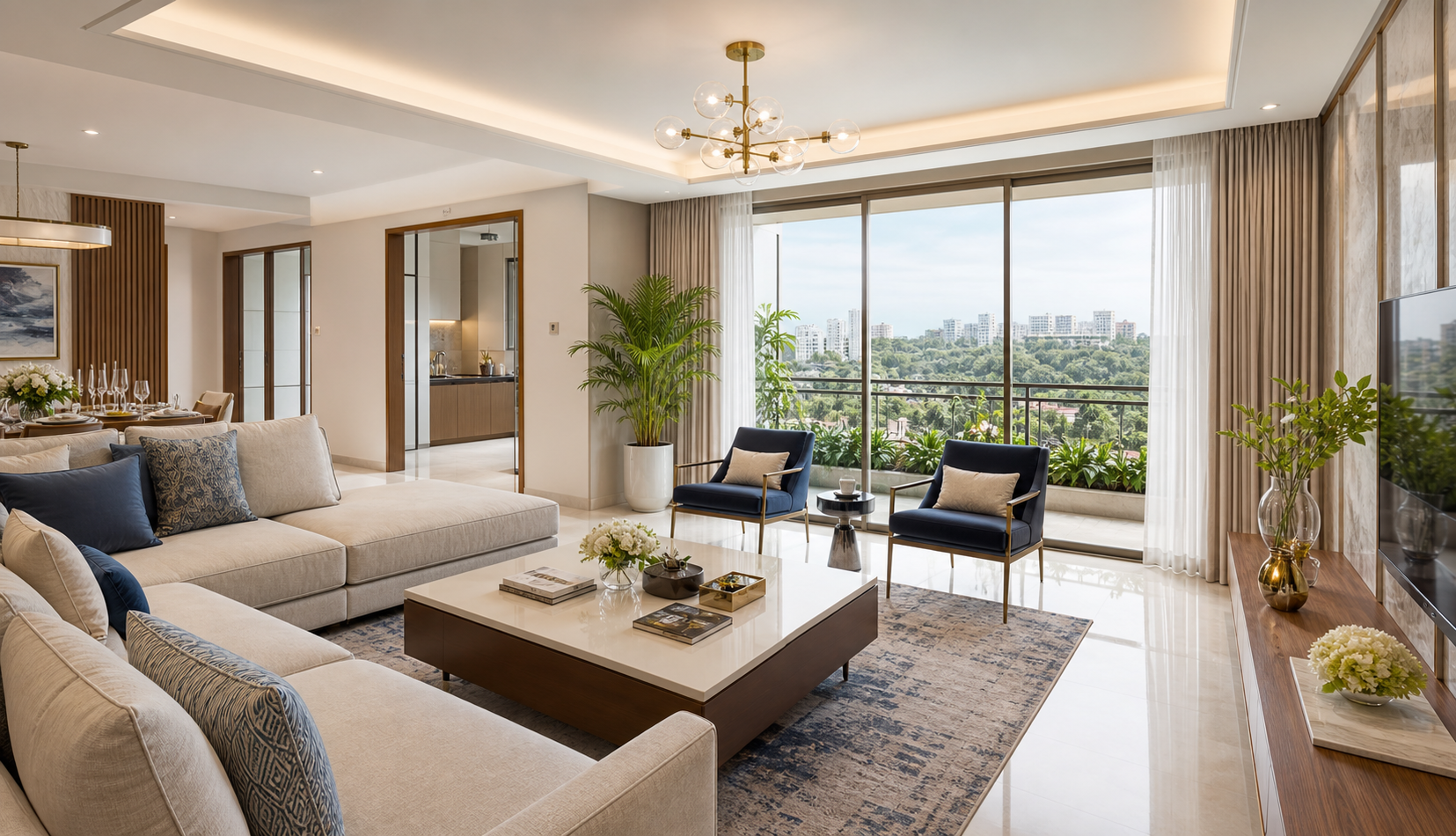 Premium apartment living room interior