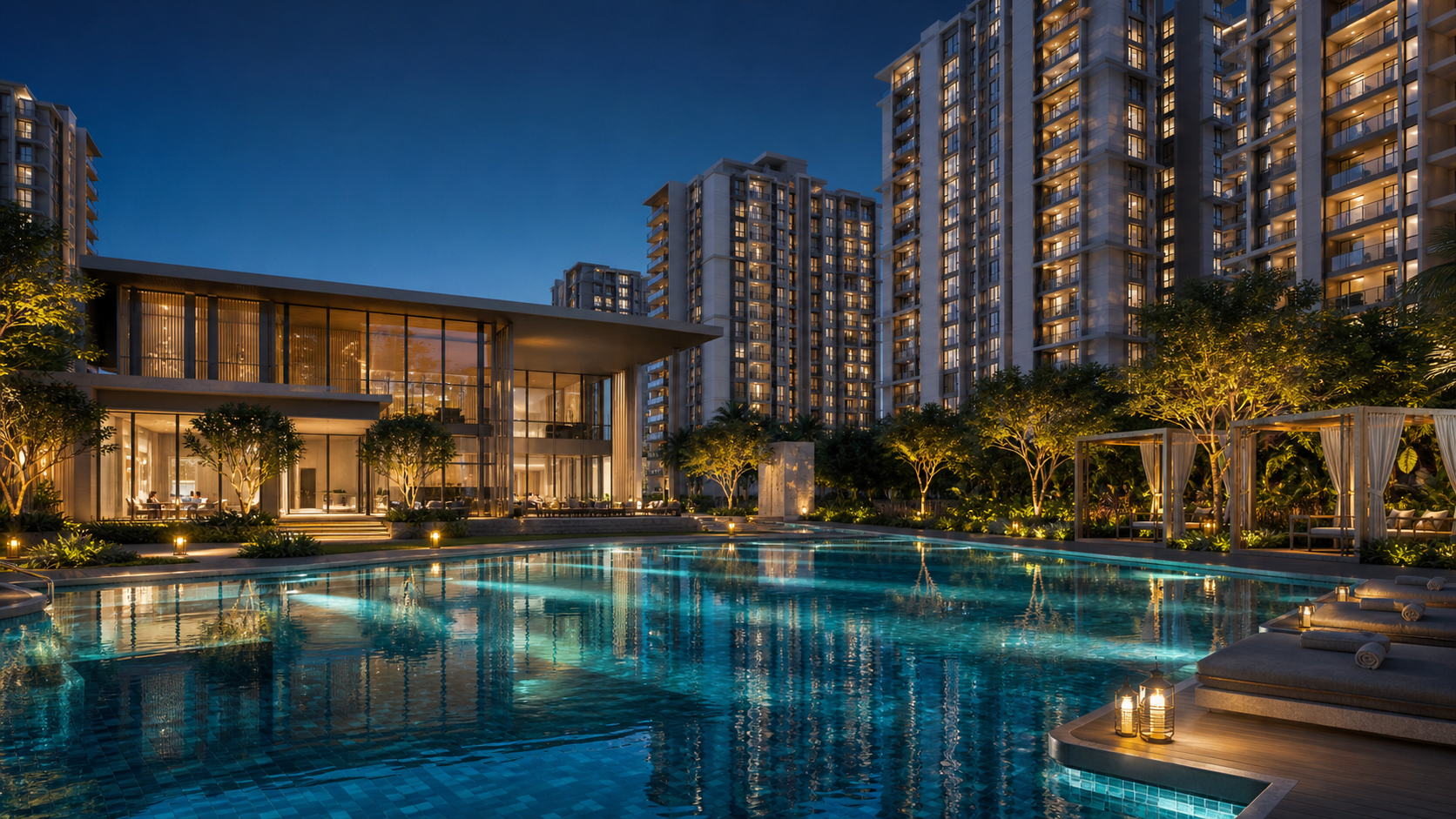 Swimming pool amenity area